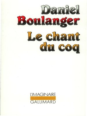 cover image of Le chant du coq